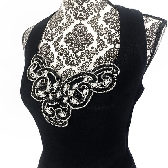 VINTAGE 80s FLIRTATIONS ALFRED ANGELO Sequin Bead Party Prom Dress 12 - Picture 5 of 7